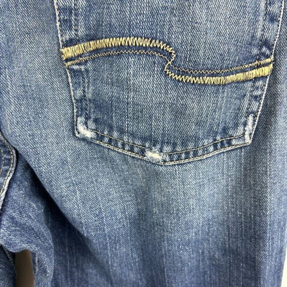 Tilt Women’s Junior 11 Newport Boy Cut Medium Wash Wide Leg Fray Hem Jeans - Picture 5 of 10